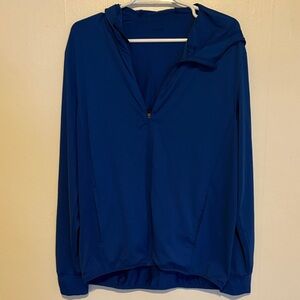 Active USA Deep Blue Lightweight Hooded Zip Jacket